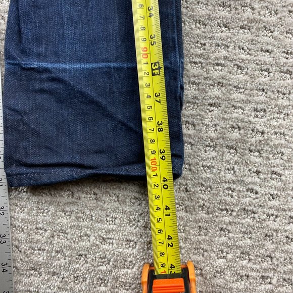 VOLCOM Riser Jeans Men 30 Dark Blue Denim Pants Slim Tapered Leg Casual Pockets - Picture 9 of 16